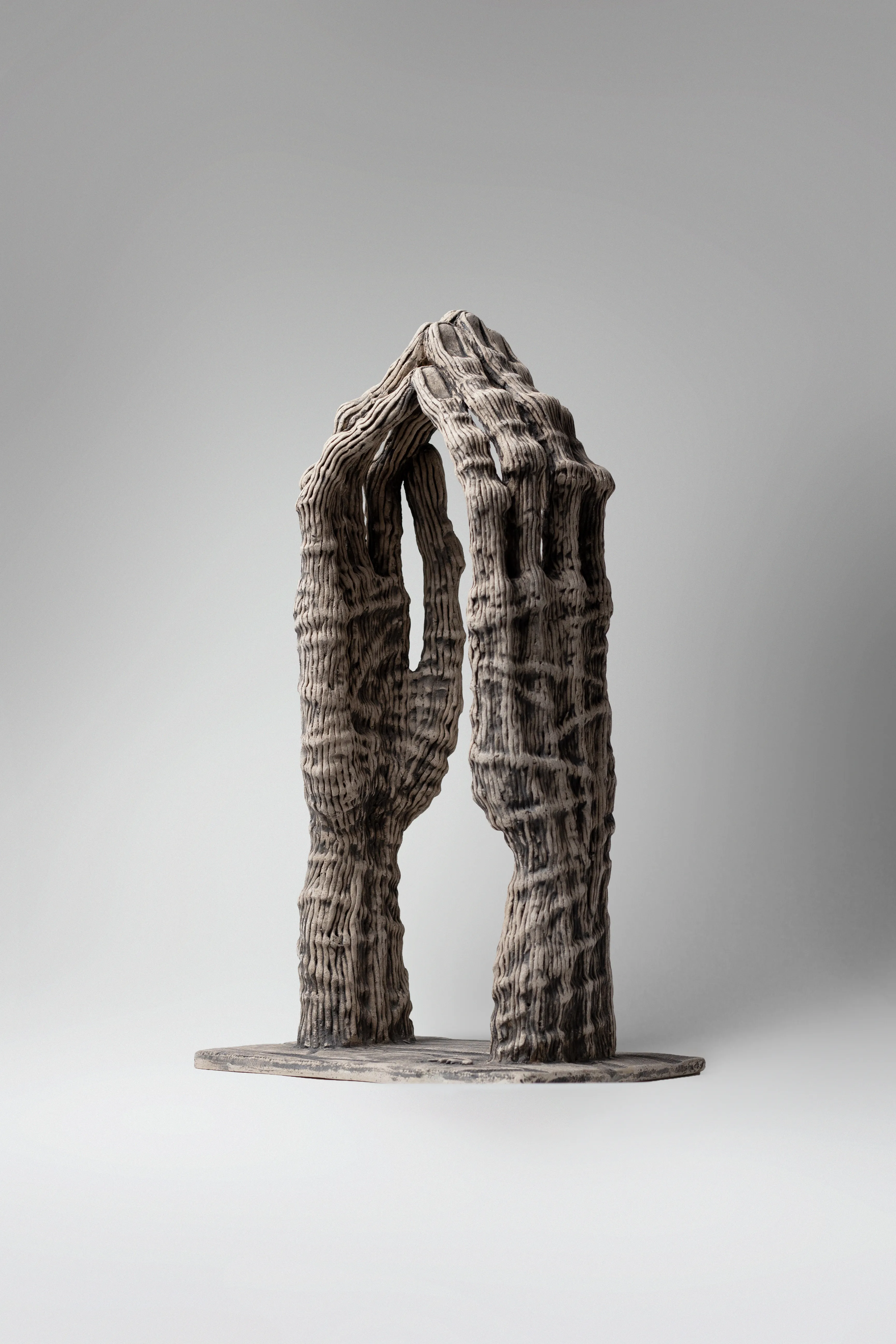 Image of Shelter 3 by Liudmyla Davydenko, size: 38х21,5х14, made of chamotte, glaze, Sculpture medium, part of the Holova/Head series, priced at $700