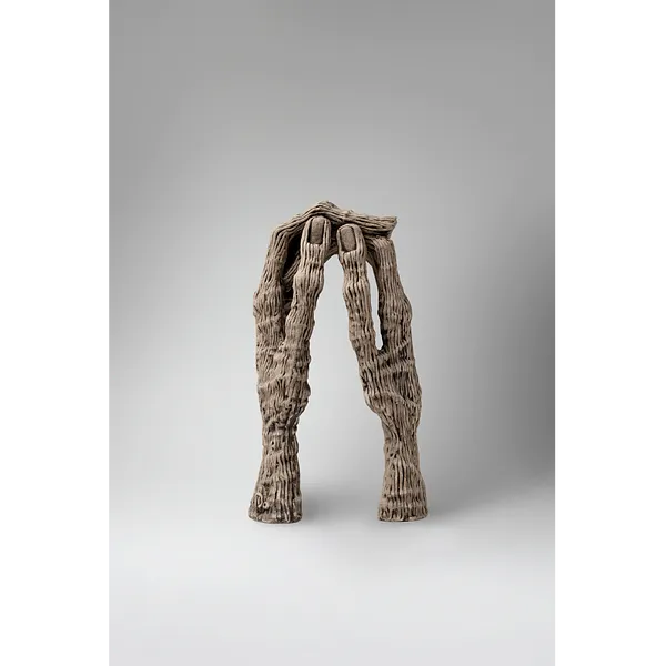 Image of Think by Liudmyla Davydenko, size: 27х14х12, made of chamotte, glaze, Sculpture medium, part of the Holova/Head series, priced at €700