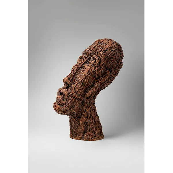 Image of A shout by Liudmyla Davydenko, size: 32,5х15х24, made of chamotte, glaze, Sculpture medium, part of the Holova/Head series, priced at $800