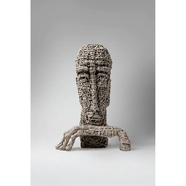 Image of Сomprehend by Liudmyla Davydenko, size: 42х30х22, made of chamotte, glaze, Sculpture medium, part of the Holova/Head series, priced at $1200