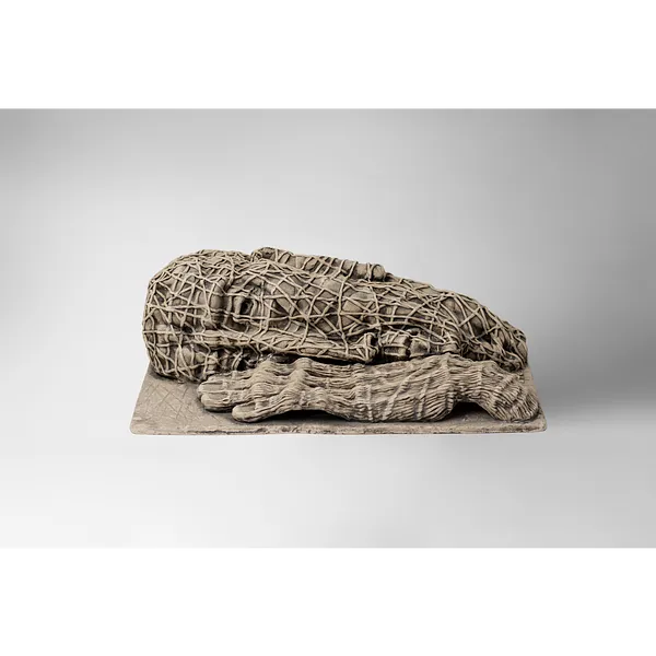 Image of The one who lying down by Liudmyla Davydenko, size: 38х21х12, made of chamotte, glaze, Sculpture medium, part of the Holova/Head series, priced at $1000
