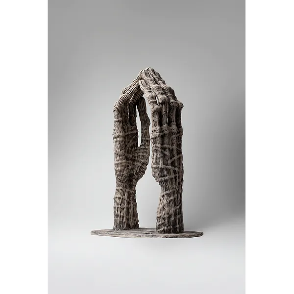 Image of Shelter 3 by Liudmyla Davydenko, size: 38х21,5х14, made of chamotte, glaze, Sculpture medium, part of the Holova/Head series, priced at $700
