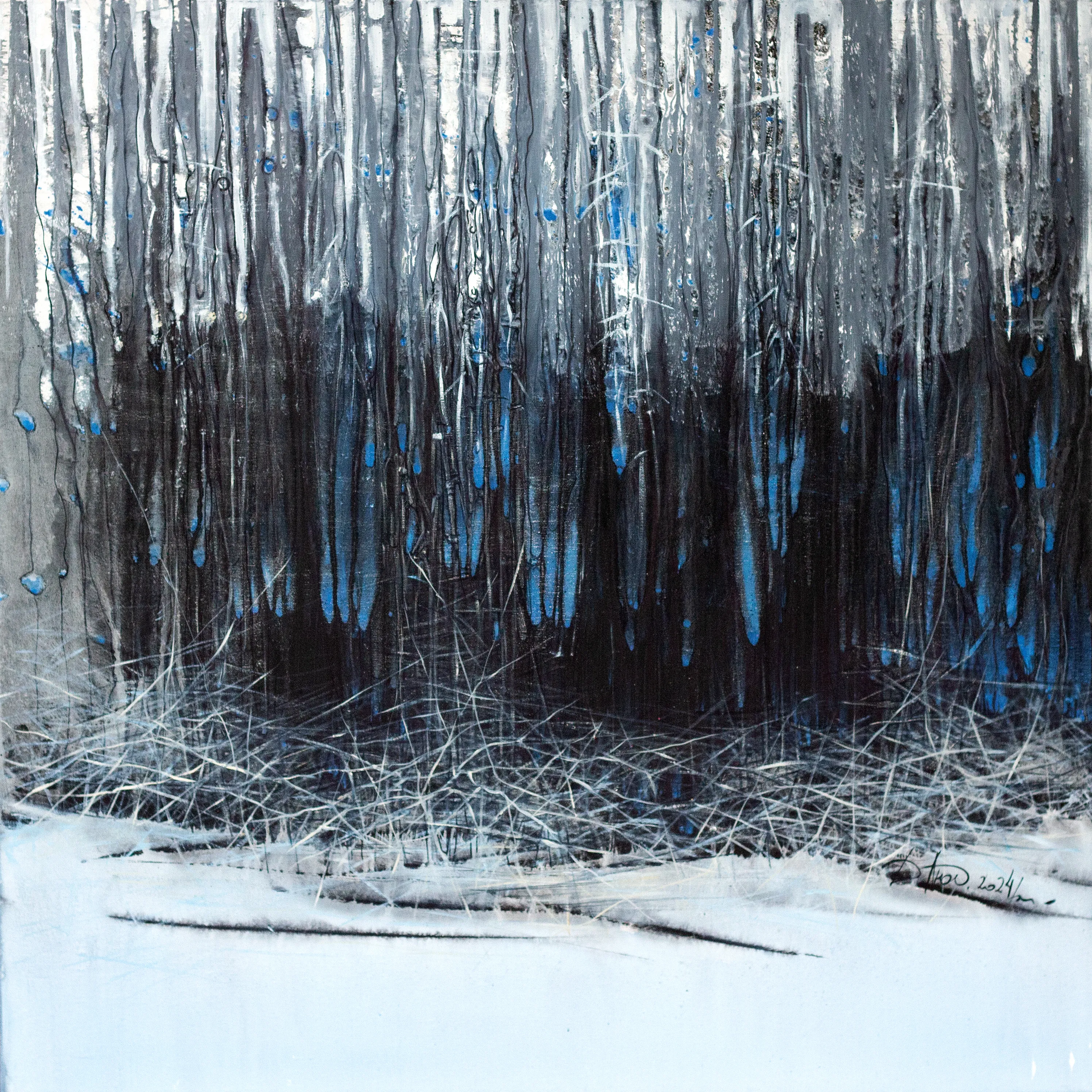 Image of Land 1 by Liudmyla Davydenko, size: 100х100, made of oil/canvas, Painting medium, part of the Synergetics series, priced at $1500 Photo 1 of 2.