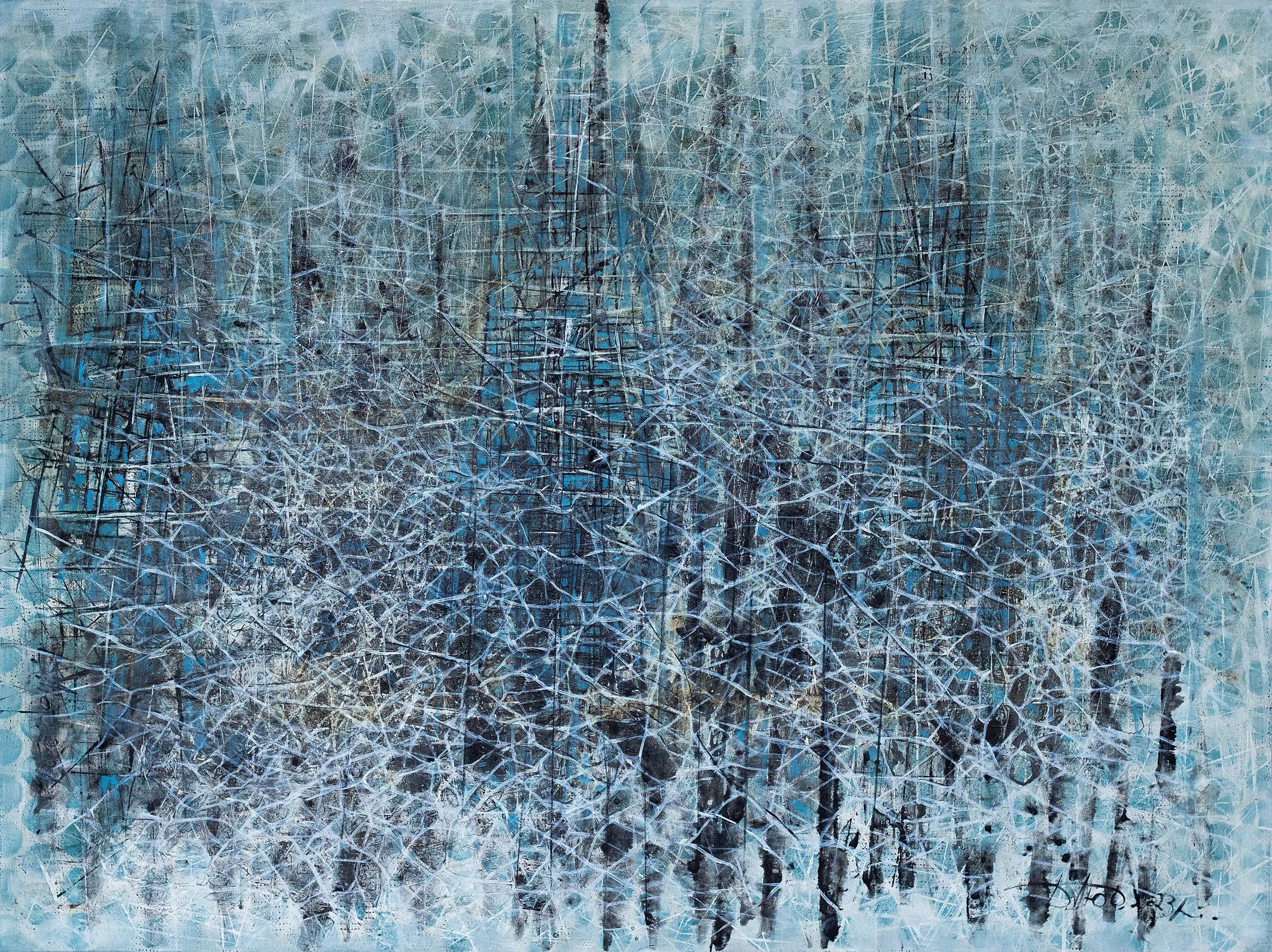 Image of Absorption 2 by Liudmyla Davydenko, size: 120х160, made of oil/canvas, Painting medium, part of the Isolines series, priced at $3000