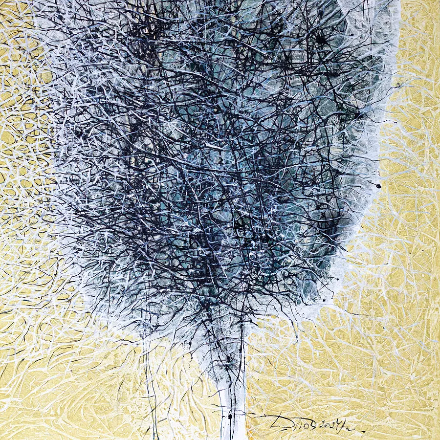 Image of Appearance 2 by Liudmyla Davydenko, size: 100х100, made of oil/canvas, Painting medium, part of the Rhizome series, priced at $1500 Photo 1 of 2.