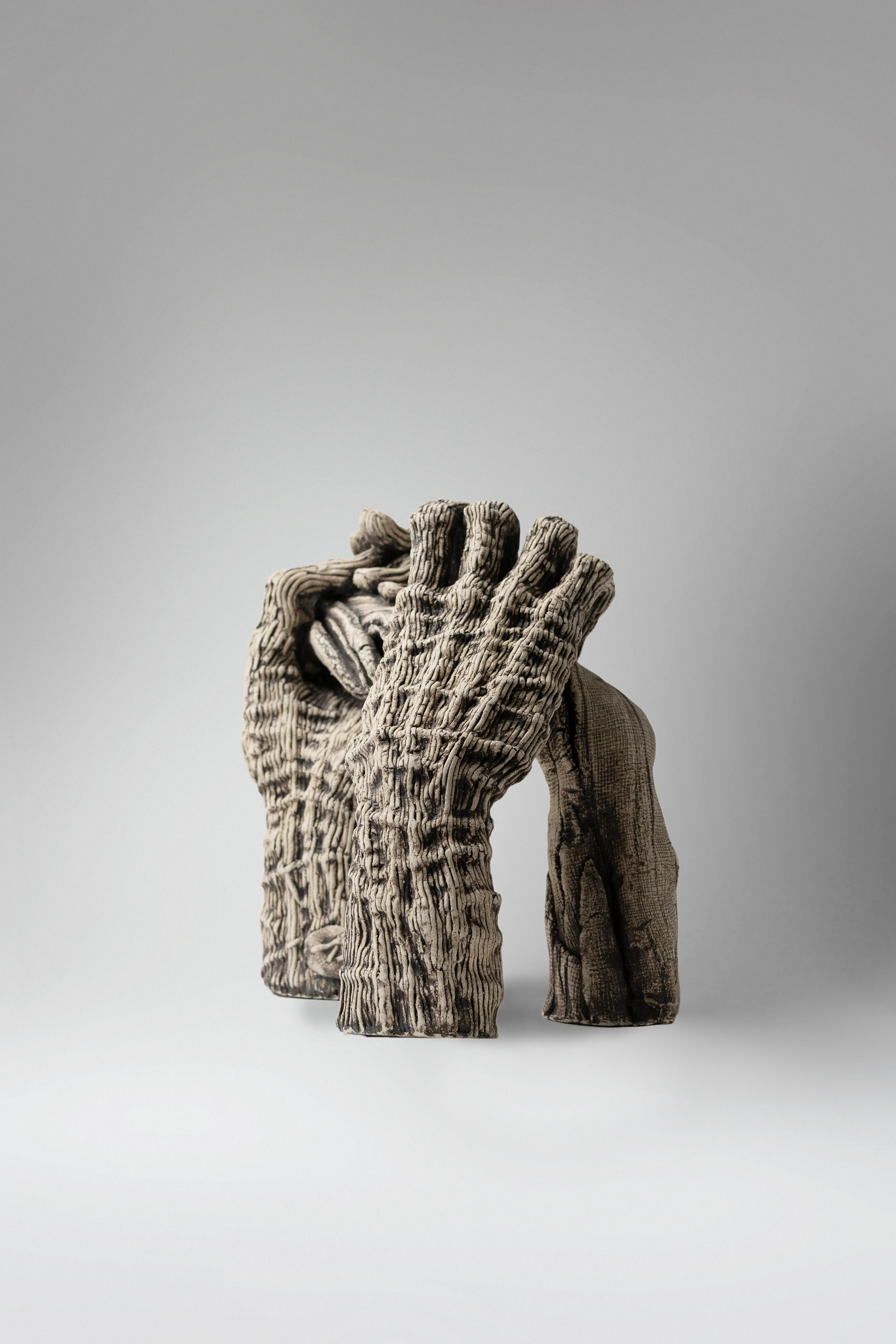 Image of To squeeze by Liudmyla Davydenko, size: 25х29х22, made of chamotte, glaze, Sculpture medium, part of the Holova/Head series, priced at €700 Photo 2 of 3.