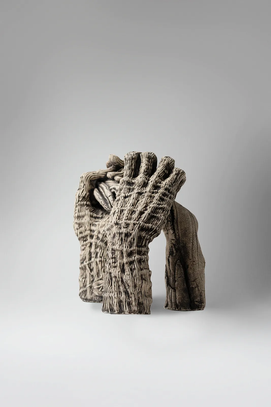 Image of To squeeze by Liudmyla Davydenko, size: 25х29х22, made of chamotte, glaze, Sculpture medium, part of the Holova/Head series, priced at €700 Photo 2 of 3.