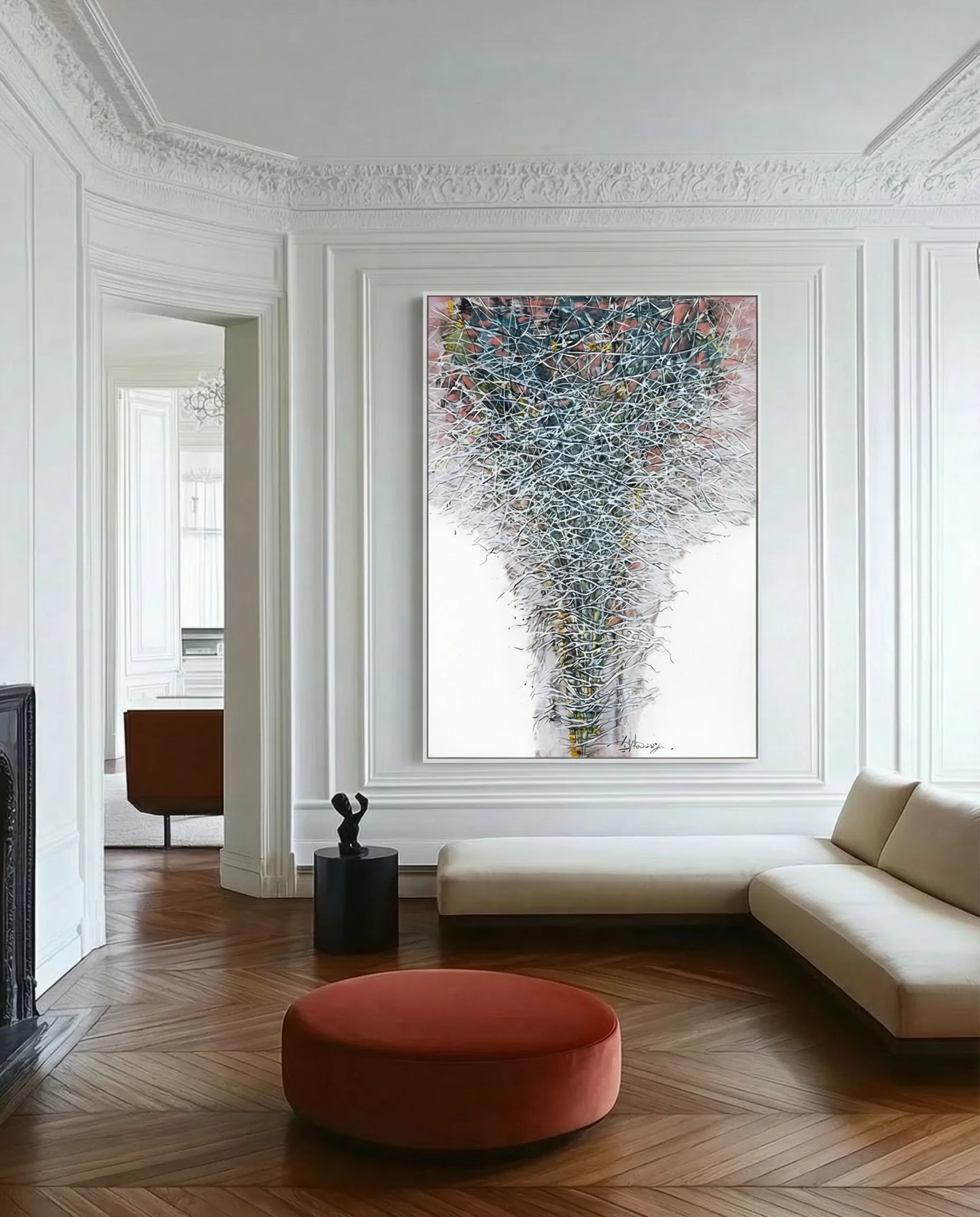 Image of Blooming by Liudmyla Davydenko, size: 100x140 см, made of Oil/canvas, Painting medium, from Lviv, part of the Isolines series, priced at €2500 Photo 2 of 2.