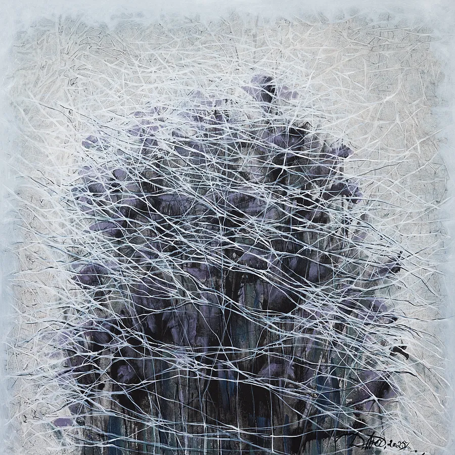 Зображення "Genesis 1" від Людмила Давиденко, розмір: 100x100, медіум: Живопис, серія: Ізолінії, ціна: €1500