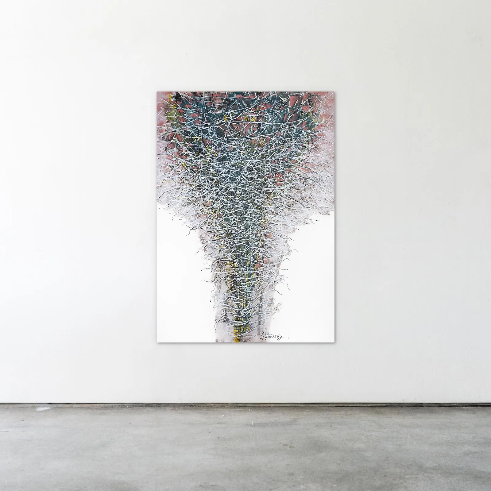 Image of Blooming by Liudmyla Davydenko, size: 100x140 см, made of Oil/canvas, Painting medium, from Lviv, part of the Isolines series, priced at €2500 Photo 3 of 3.