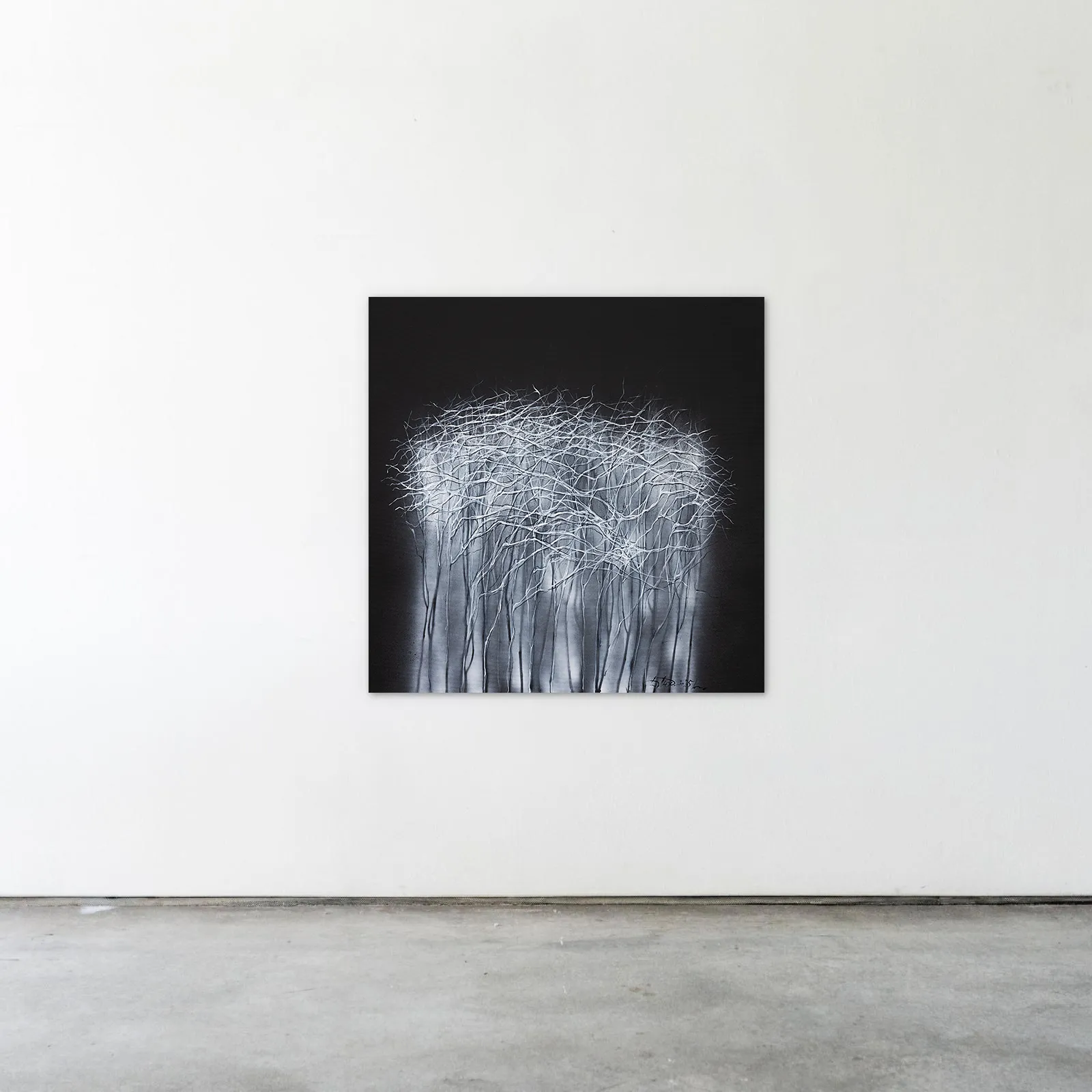 Image of State 2 by Liudmyla Davydenko, size: 100x100, made of oil/canvas, Painting medium, part of the Isolines series, priced at €1500 Photo 2 of 2.