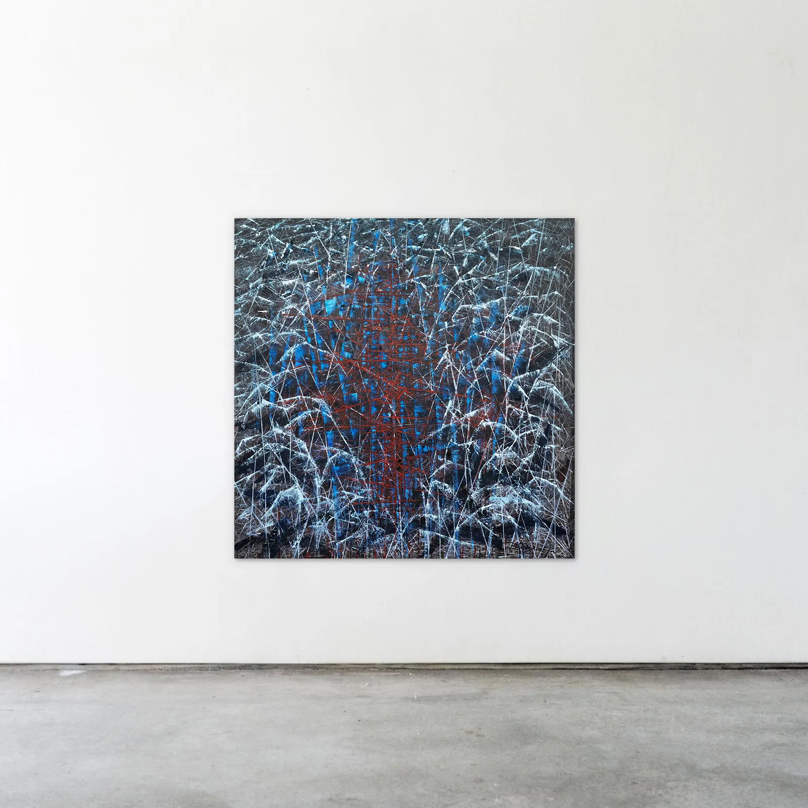 Зображення "Nest 2" від Людмила Давиденко, розмір: 140x140 см, медіум: Живопис, серія: Ізолінії, ціна: €3000 Фото 2 з 2.