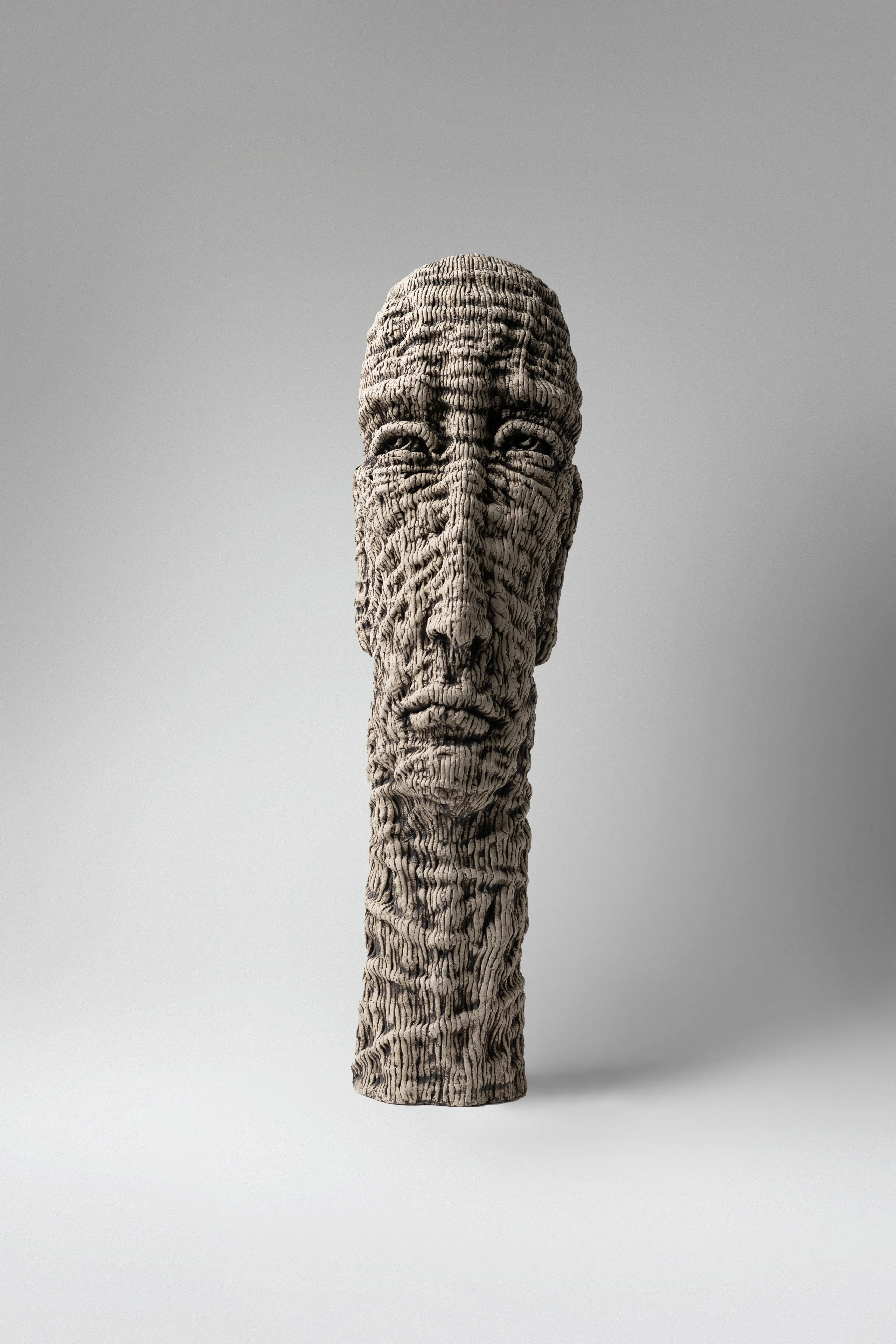 Image of View by Liudmyla Davydenko, size: 51х14х16, made of chamotte, glaze, Sculpture medium, part of the Holova/Head series, priced at €1000