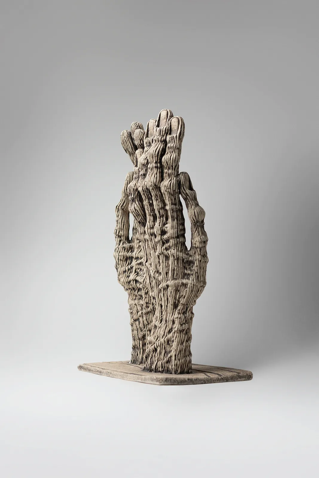 Image of Dance 2 by Liudmyla Davydenko, size: 36х21,5х15, made of chamotte, glaze, Sculpture medium, part of the Holova/Head series, priced at €700 Photo 3 of 3.