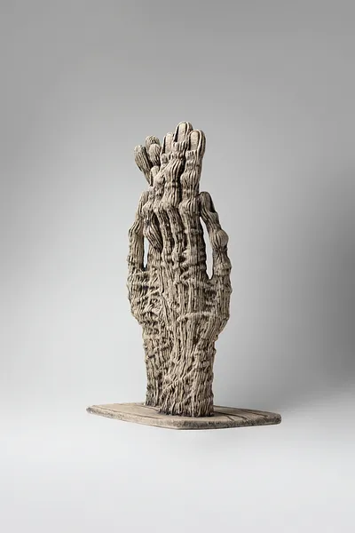 Image of Dance 2 by Liudmyla Davydenko, size: 36х21,5х15, made of chamotte, glaze, Sculpture medium, part of the Holova/Head series, priced at €700 Photo 3 of 3.