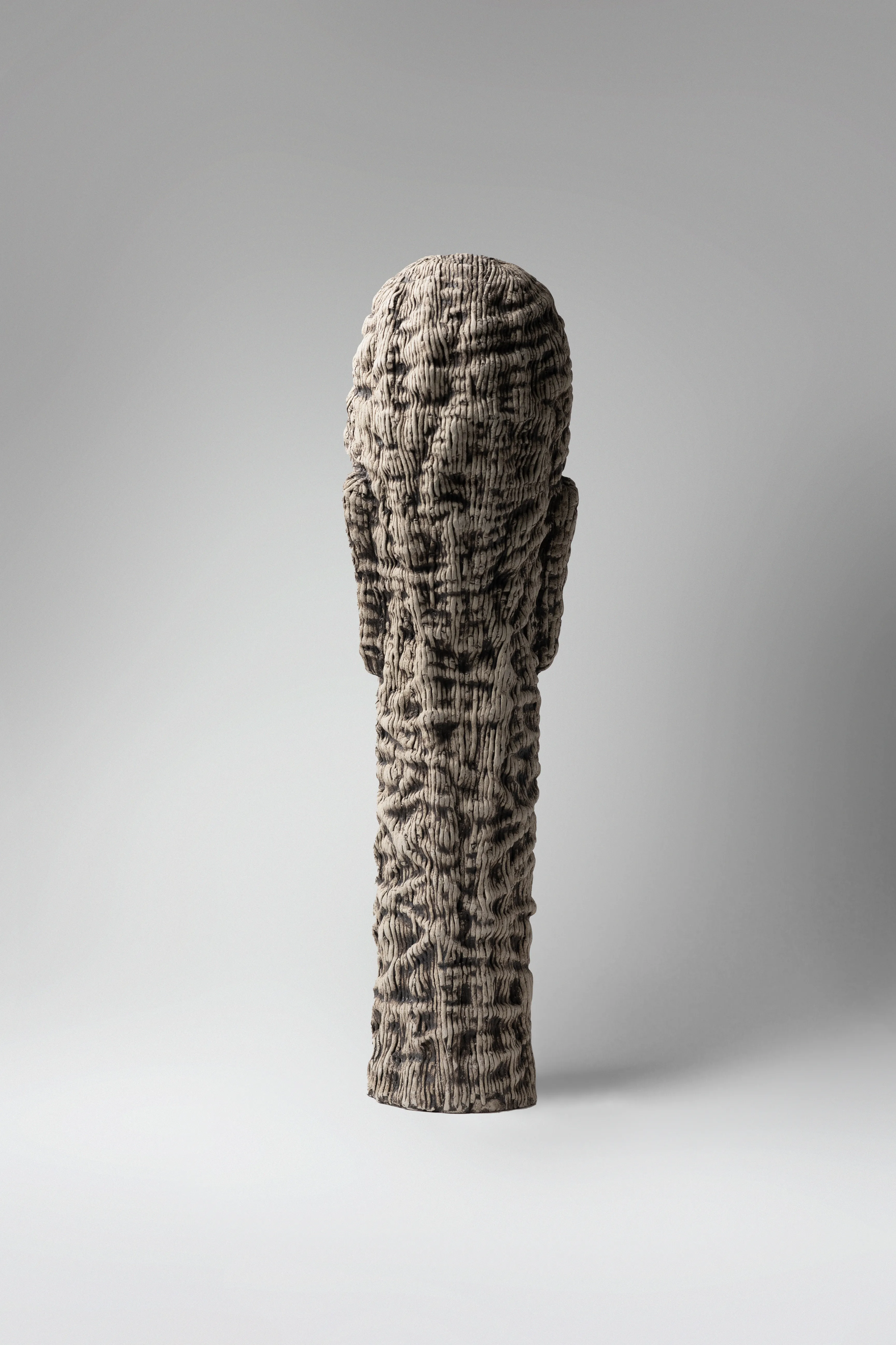 Image of View by Liudmyla Davydenko, size: 51х14х16, made of chamotte, glaze, Sculpture medium, part of the Holova/Head series, priced at €1000 Photo 3 of 3.