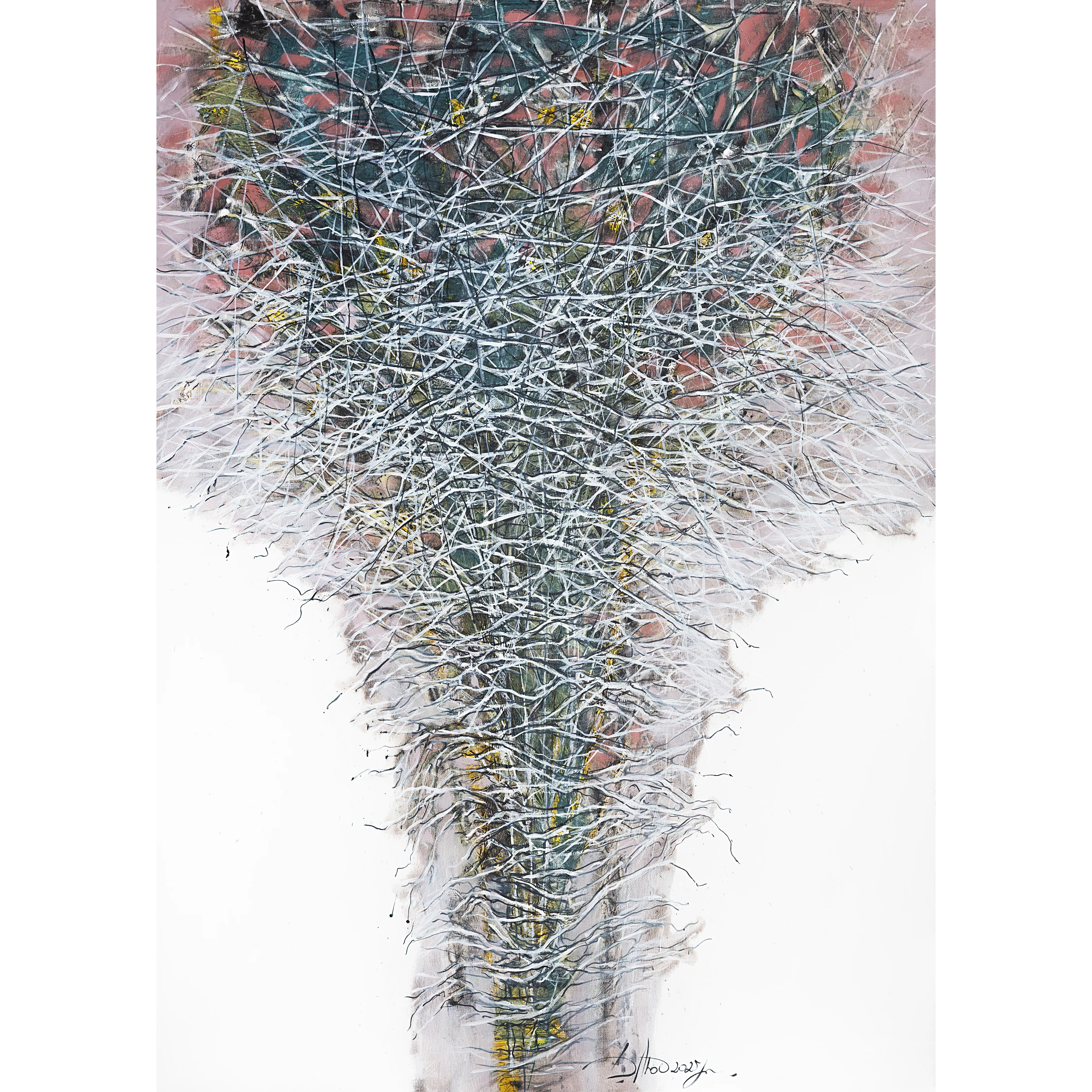 Image of Blooming by Liudmyla Davydenko, size: 100x140 см, made of Oil/canvas, Painting medium, from Lviv, part of the Isolines series, priced at €2500 Photo 1 of 3.